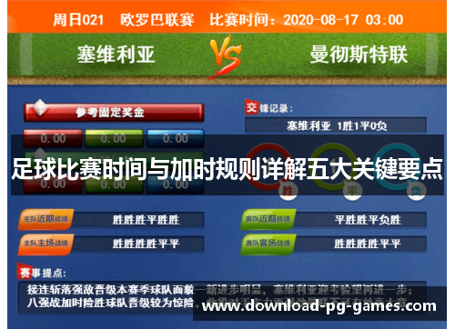 足球比赛时间与加时规则详解五大关键要点